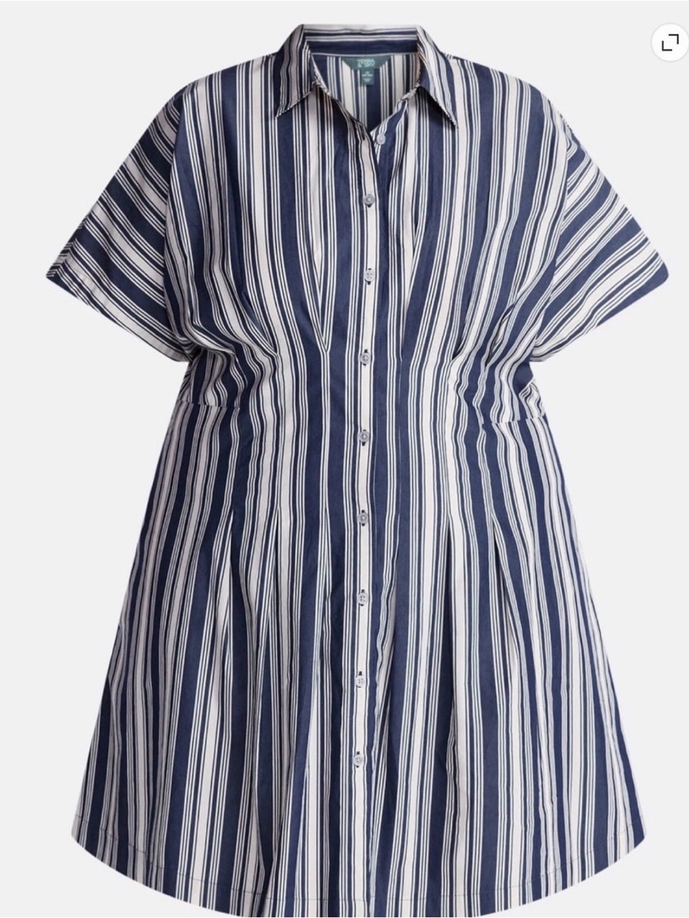 Terra & Sky Women's Plus 4x Mini Fit Flare Shirt Dress 28w - 30w U12